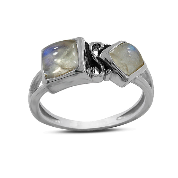 Flashy Moonstone Silver Ring