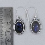 Blue Opal Silver Earrings