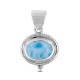 Larimar Gemstone 925 Silver Pendant