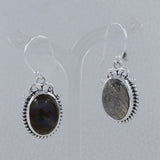 Blue Opal Silver Earrings