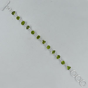 925 Sterling Silver Peridot Bracelets