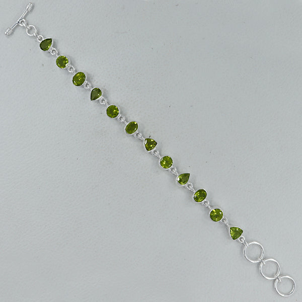 925 Sterling Silver Peridot Bracelets