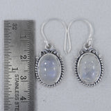 Blue Opal Silver Earrings