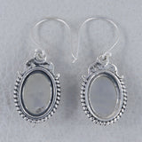 Blue Opal Silver Earrings