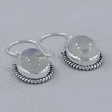 Blue Opal Silver Earrings