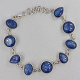 Genuine Kyanite Cab Sterling Silver Bracelets