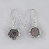 Rhodonite Silver Earrings