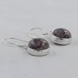 Rhodonite Silver Earrings