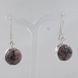 Rhodonite Silver Earrings