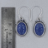 Blue Opal Silver Earrings