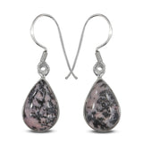 Rhodonite Silver Earrings