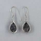 Rhodonite Silver Earrings