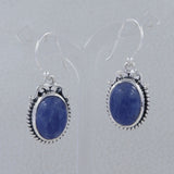 Blue Opal Silver Earrings