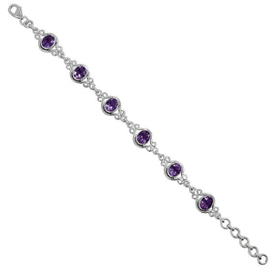 925 Sterling Silver Amethyst Bracelets