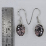 Rhodonite Silver Earrings