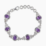 925 Sterling Silver Amethyst Bracelets