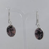 Rhodonite Silver Earrings