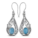 Rainbow Moonstone Silver Earrings