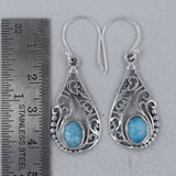 Rainbow Moonstone Silver Earrings