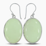 Lemon Chrysoprase Silver Earrings
