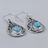 Rainbow Moonstone Silver Earrings