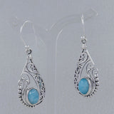 Rainbow Moonstone Silver Earrings