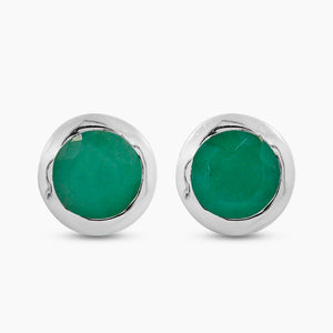 Crystal Silver Studs Earrings