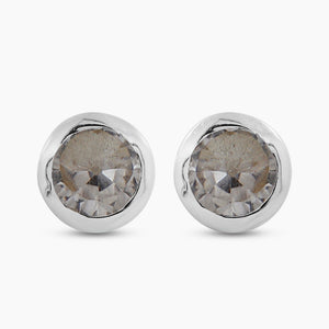 Crystal Silver Studs Earrings