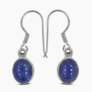 Genuine Tanzanite Silver Earrings