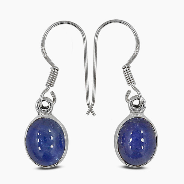 Genuine Tanzanite Silver Earrings
