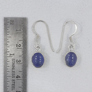 Genuine Tanzanite Silver Earrings
