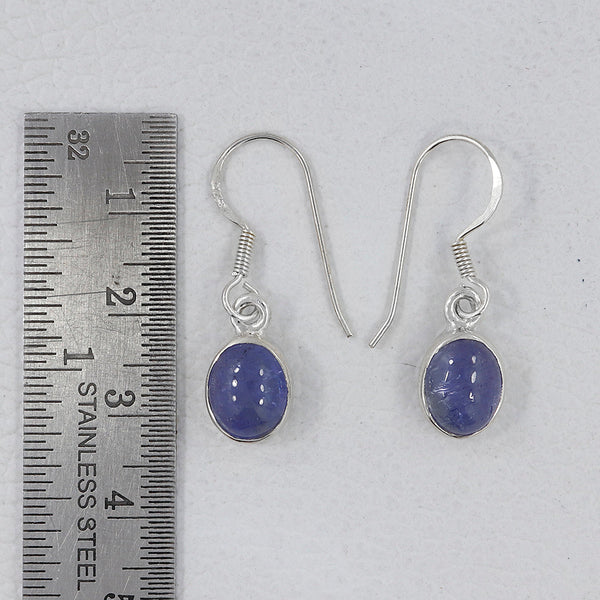 Genuine Tanzanite Silver Earrings