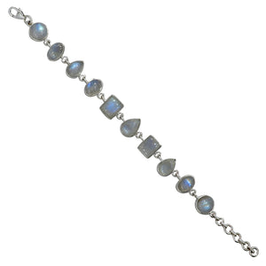 925 Silver Rainbow Moonstone Bracelet
