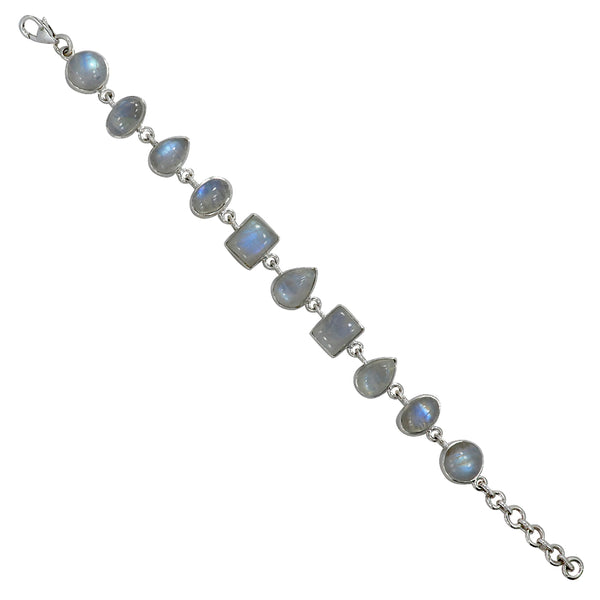 925 Silver Rainbow Moonstone Bracelet