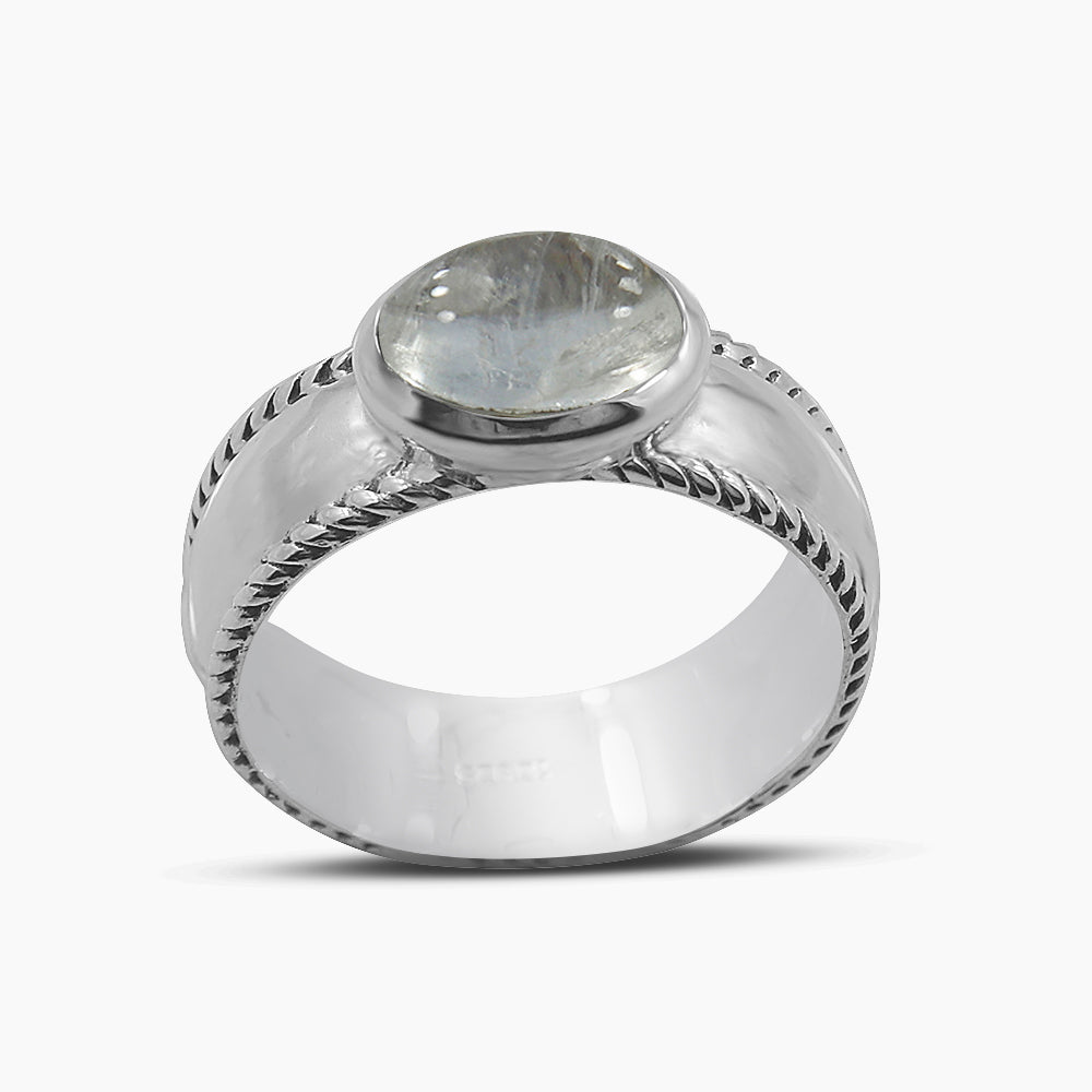 925 Sterling Silver Rainbow Moonstone Rings