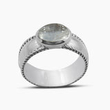 925 Sterling Silver Rainbow Moonstone Rings