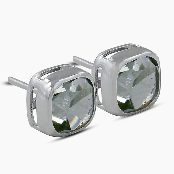 Amethyst Silver Studs Earrings