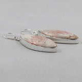 Pink Scolecite Silver Earrings