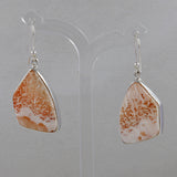 Pink Scolecite Silver Earrings