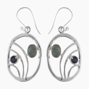 925 Sterling Silver Labradorite Earrings