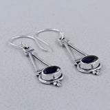 Garnet Silver Earrings