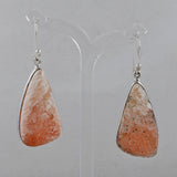 Pink Scolecite Silver Earrings