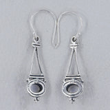 Garnet Silver Earrings