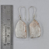 Pink Scolecite Silver Earrings