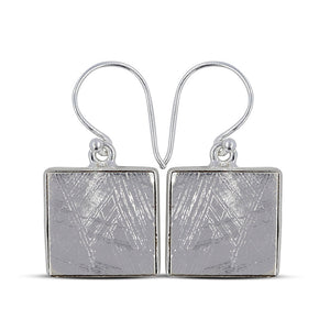 Meteorite Silver Earrings
