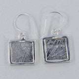 Meteorite Silver Earrings