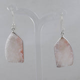 Pink Scolecite Silver Earrings