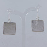 Meteorite Silver Earrings