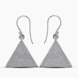 Meteorite Silver Earrings