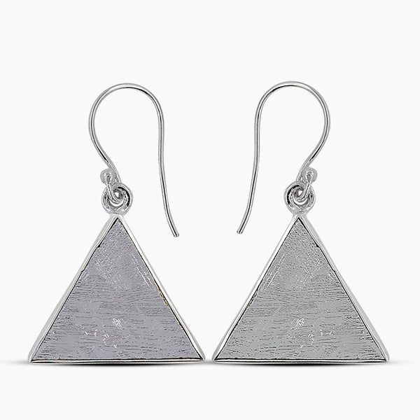 Meteorite Silver Earrings